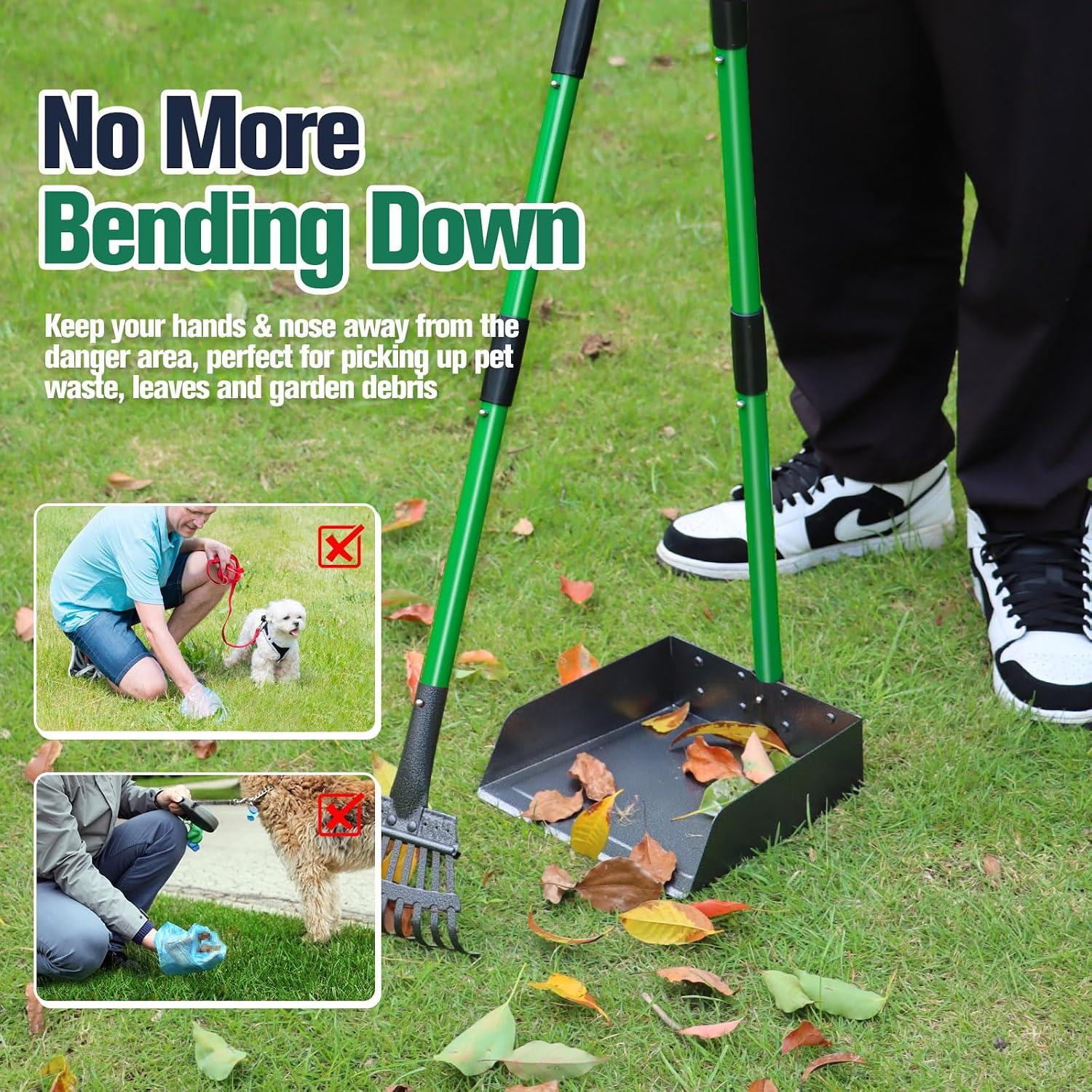 Detalle de Heavy Duty Dog Pooper Scooper Kit with Long Handle