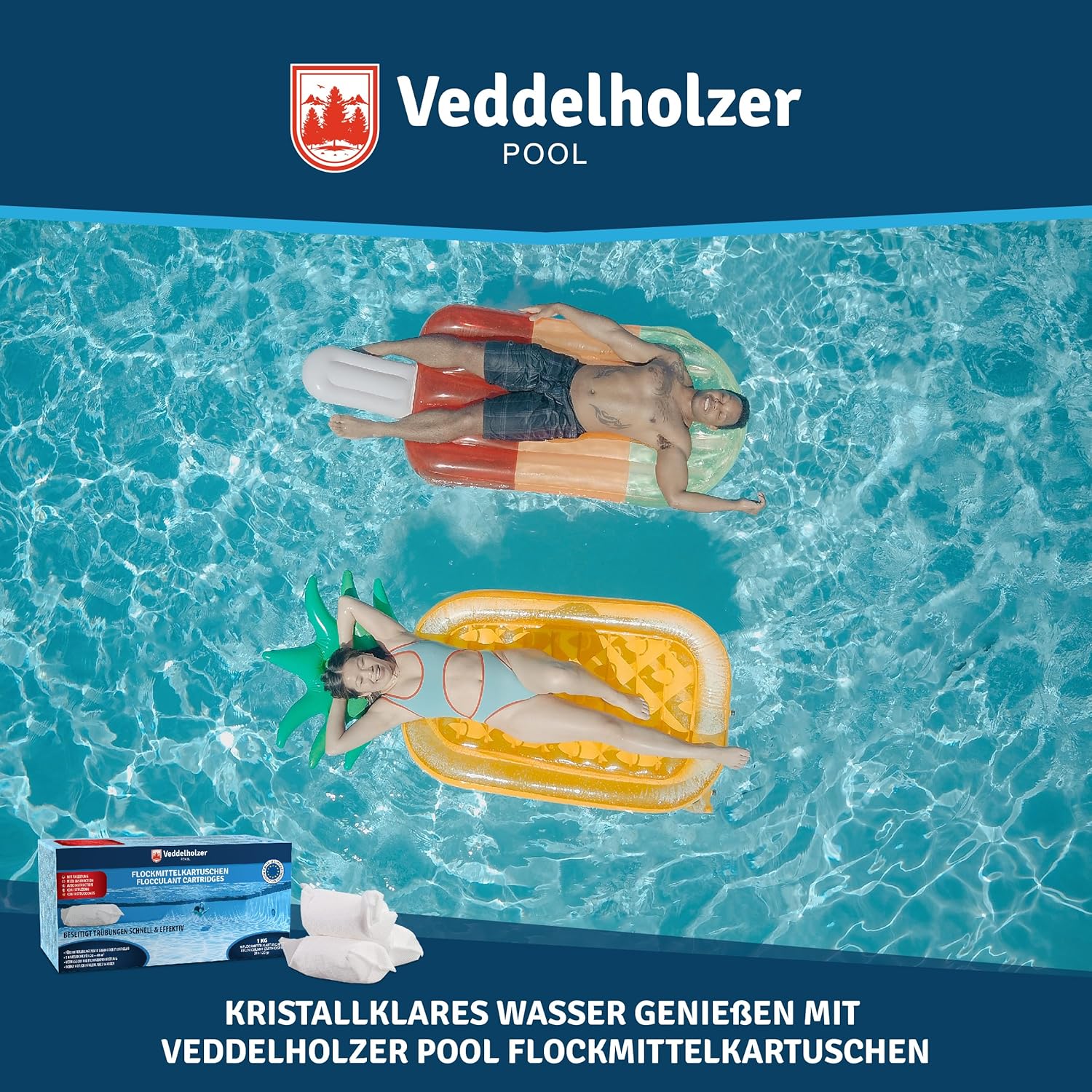 Thumbnail 6 de Veddelholzer Flockmittel-Kartuschen 1 kg (8 x 125 g) für Pool-Sand- & Glasfilter