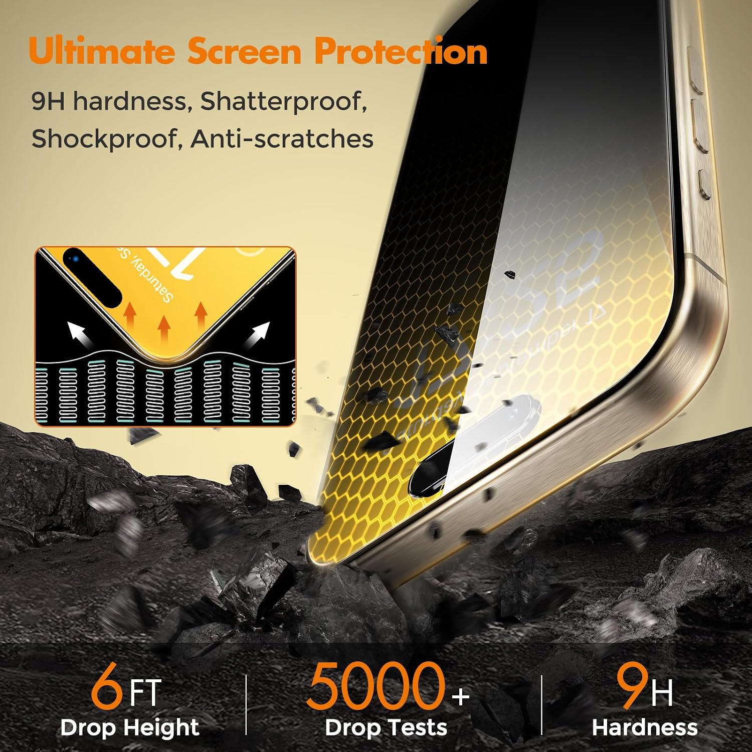 Thumbnail 6 de UNBREAKcable Privacy Screen Protector 2-pack for iPhone 15 Pro