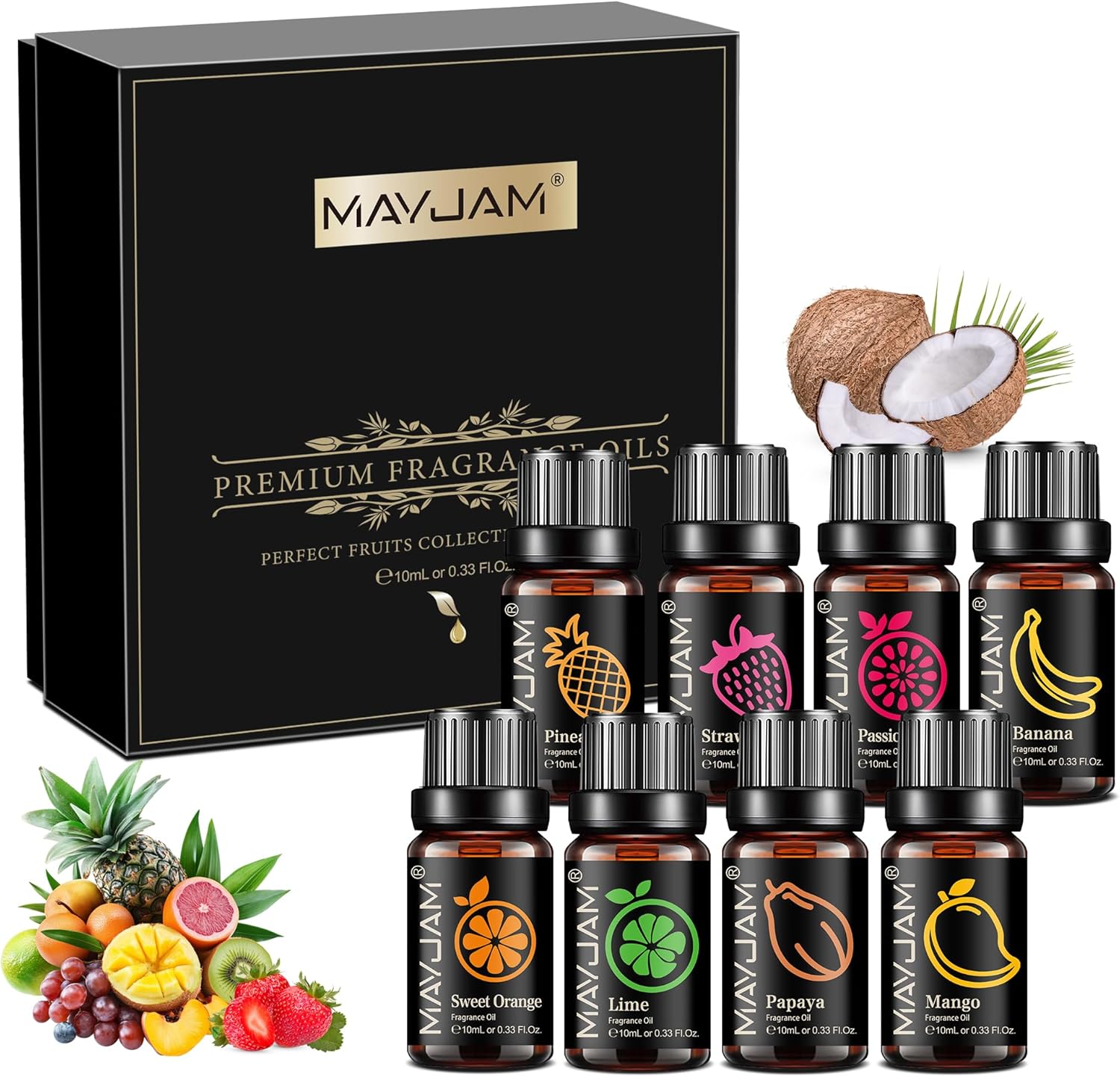 Detalle de MAYJAM Aceites Esenciales Fruta 8x10 ml