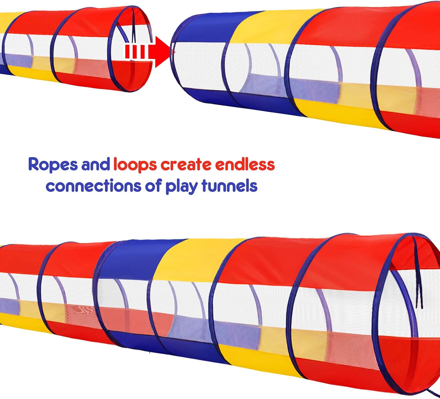 Detalle 2 de Kids Play Tunnel Pop-Up Crawl 1.5m for Toddlers