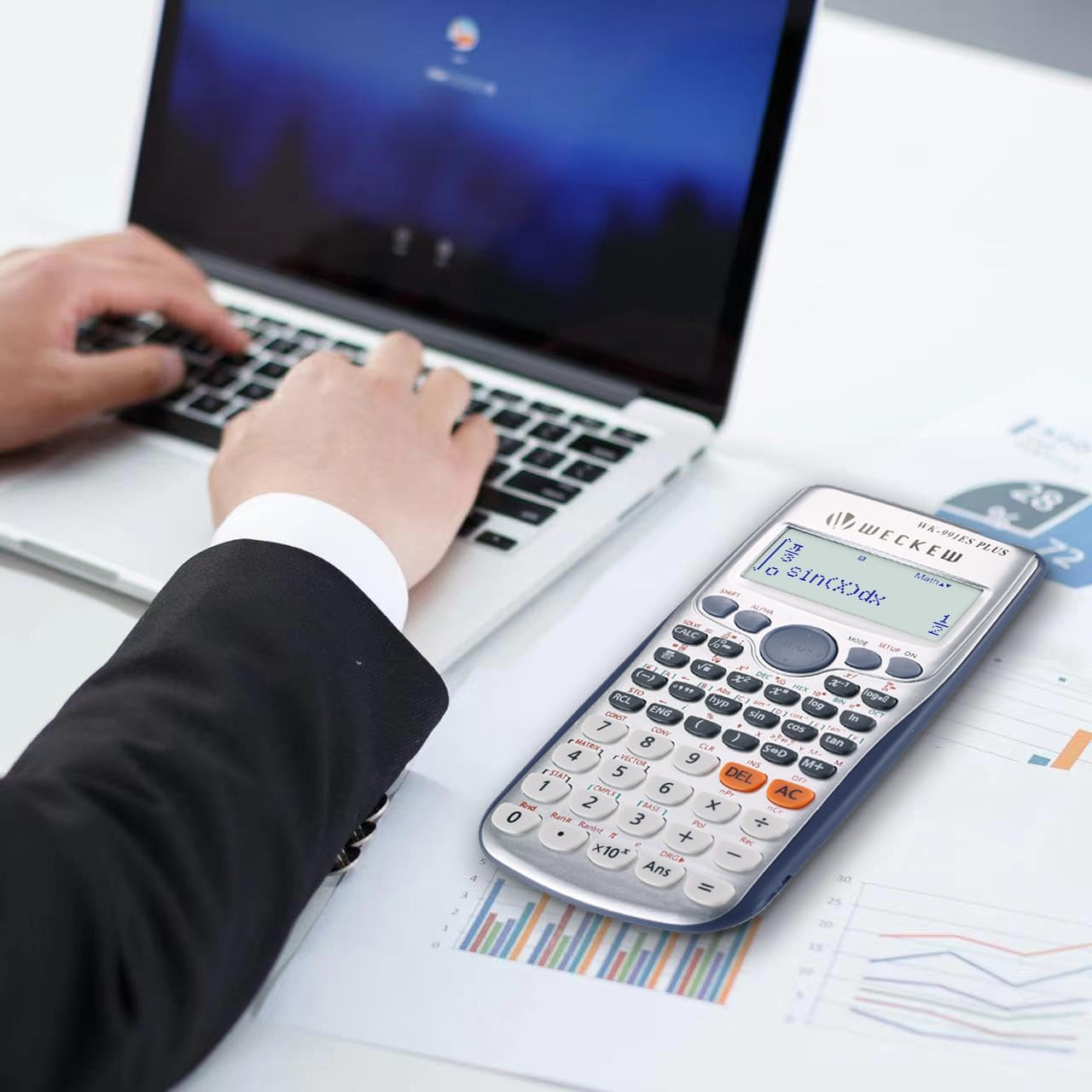 Thumbnail 6 de WECKEW 991ES PLUS scientific calculator with 417 functions (dual-line 12-digit display)