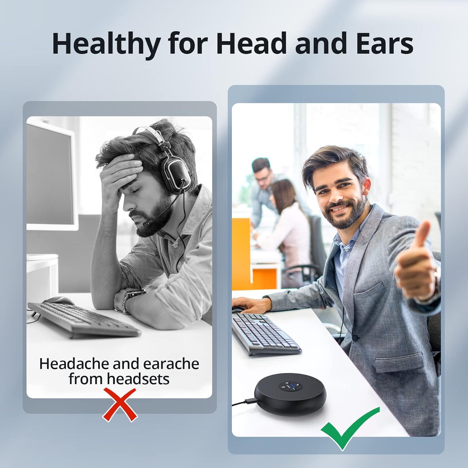 Thumbnail 1 de EMEET OfficeCore M1A USB Speakerphone (Zoom Certified) with 360° AI mics for 5–8 people