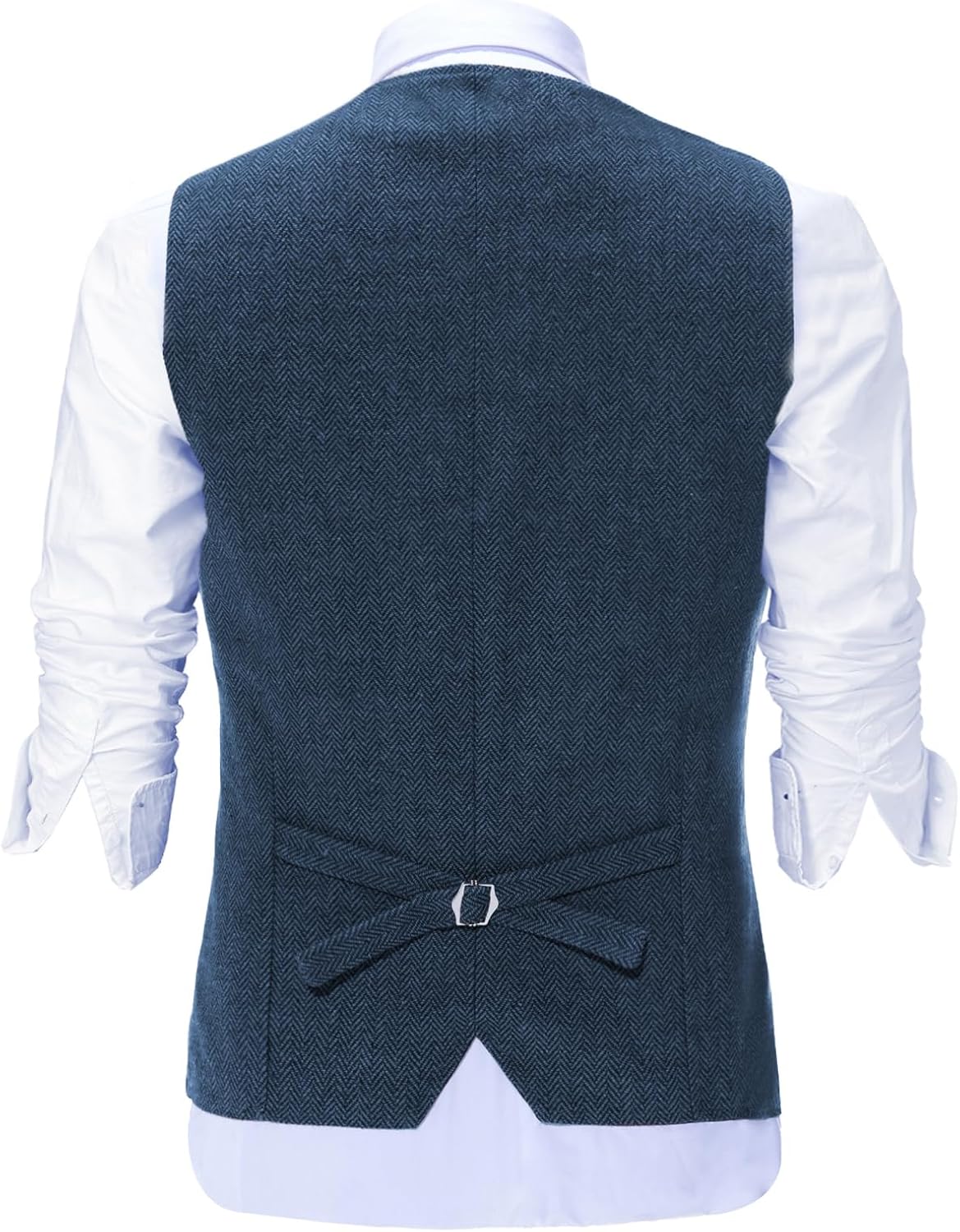 Thumbnail 1 de Solovedress Herren-Weste im Fischgrätmuster mit V-Ausschnitt für Hochzeit, Business & Alltag