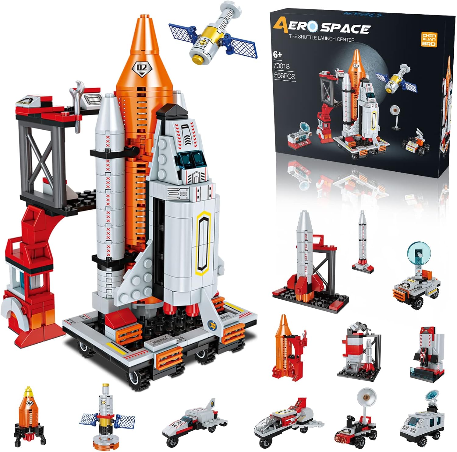 Detalle de Space Exploration Shuttle 12-in-1 STEM Kit 566 pcs 🚀