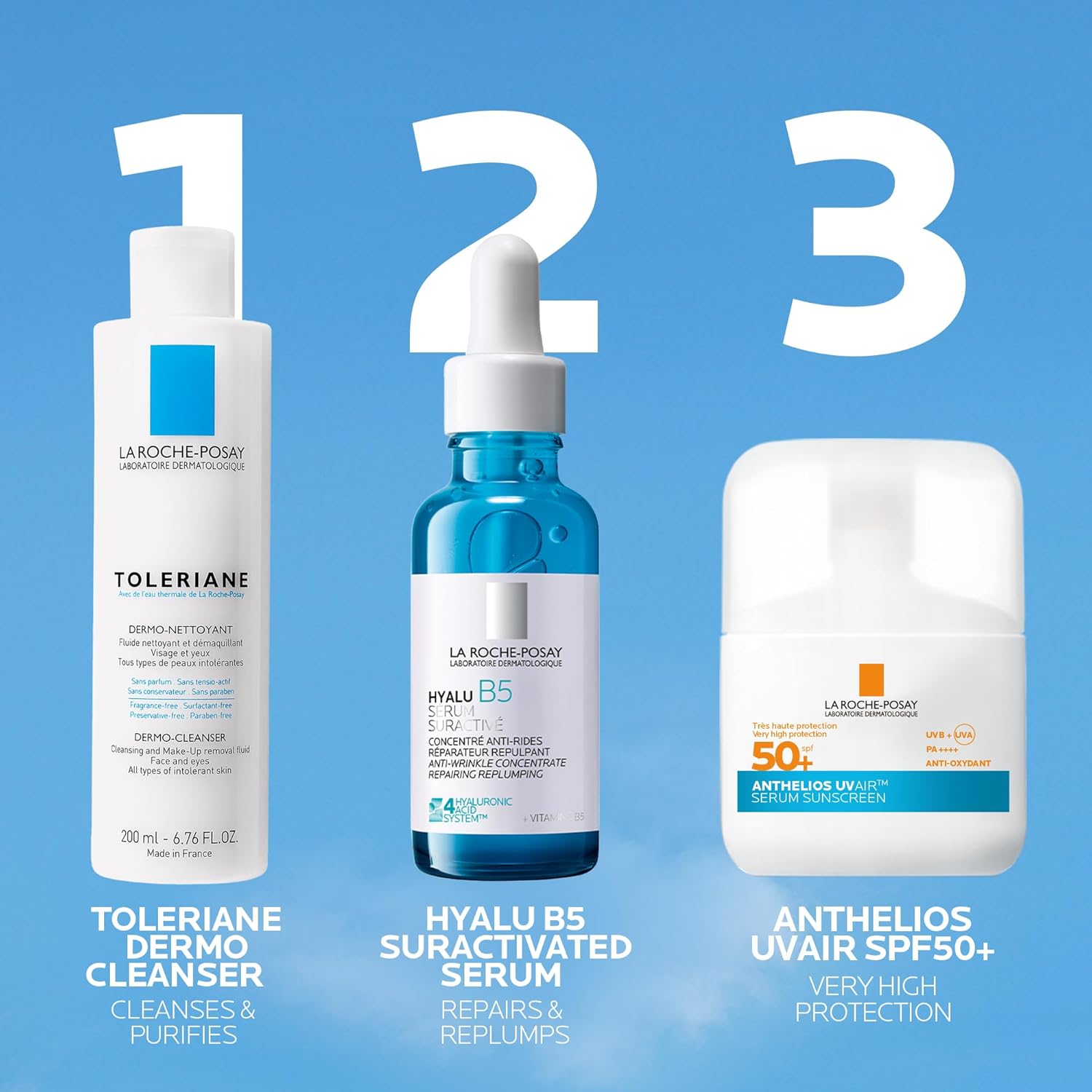 Detalle 2 de La Roche Posay Anthelios UVAIR Serum Sunscreen SPF50+ with Hyaluronic Acid, Niacinamide & Vitamin E