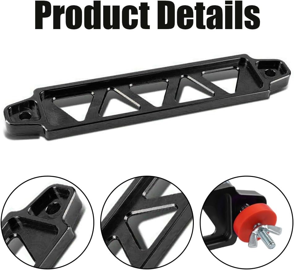 Detalle de Car Battery Hold Lock: Aluminium Alloy Battery Tie Down Bracket with 8/10" J-Bolts