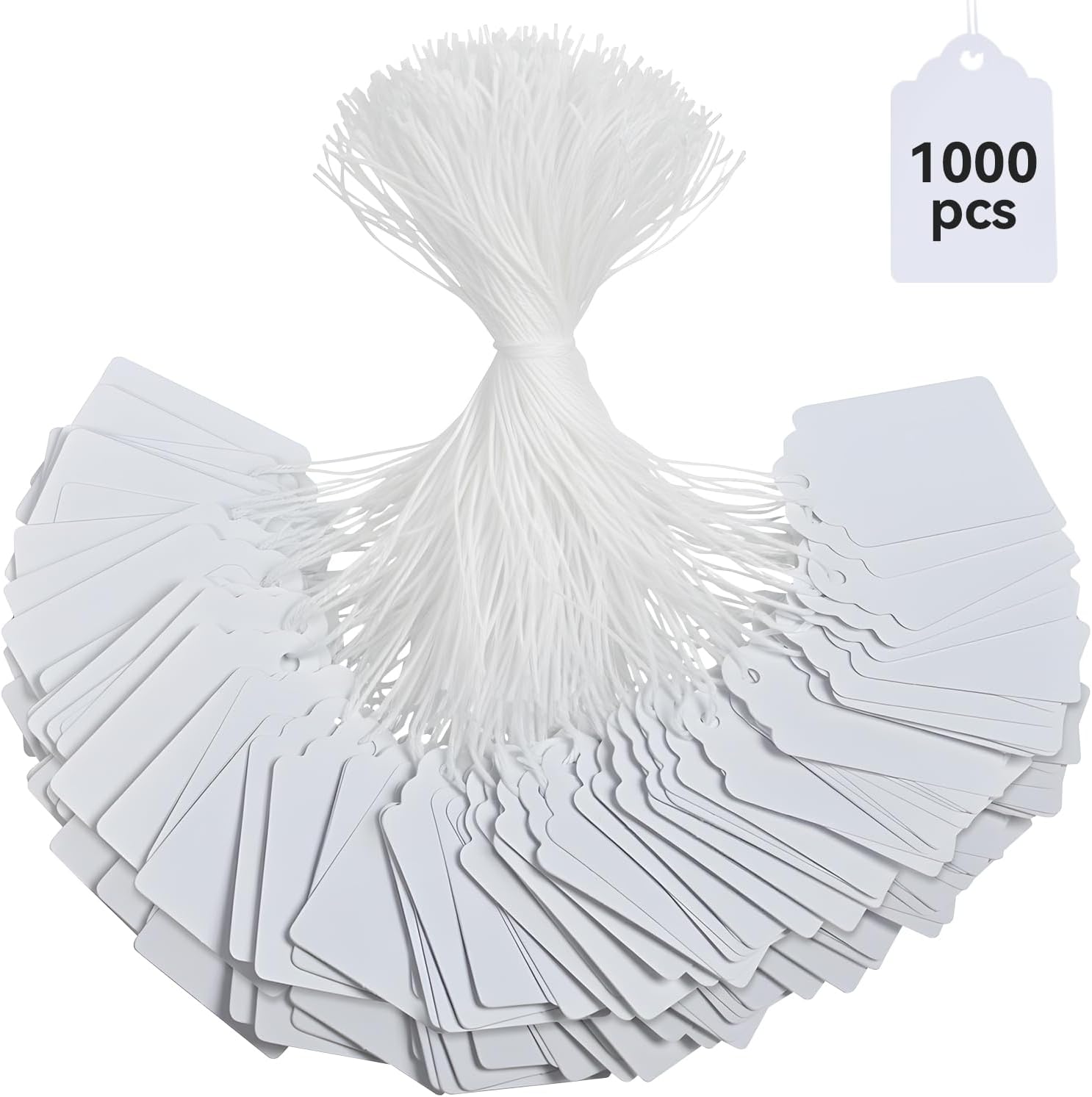 Detalle de Brothersbox 10 Price Tags with String, 1.75" x 1.093", 1,000 Count