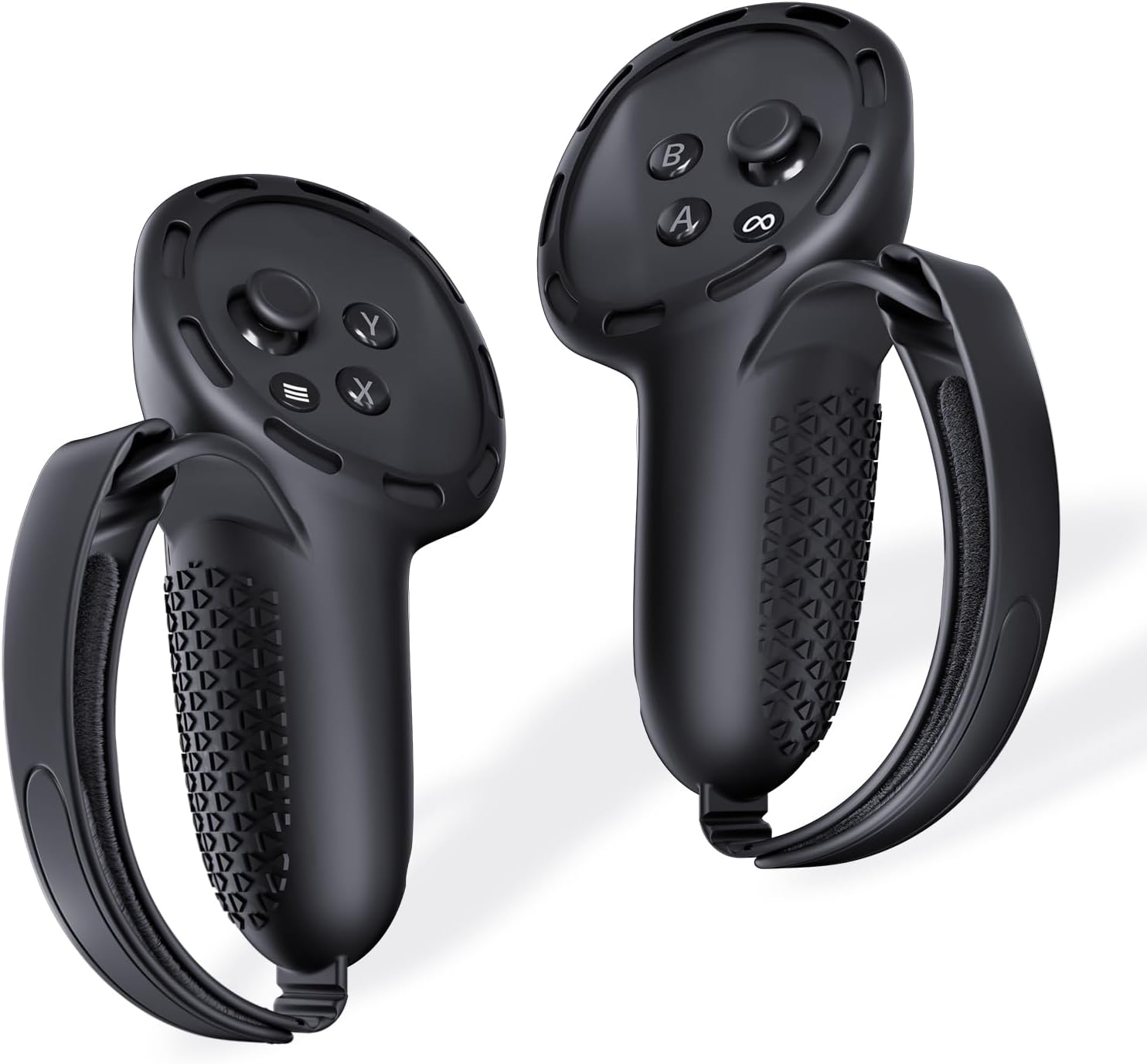 Detalle de SUPERUS Controller Grips Cover for Meta Quest 3S/Quest 3 – Anti-slip Silicone Case with Adjustable Knuckle Straps
