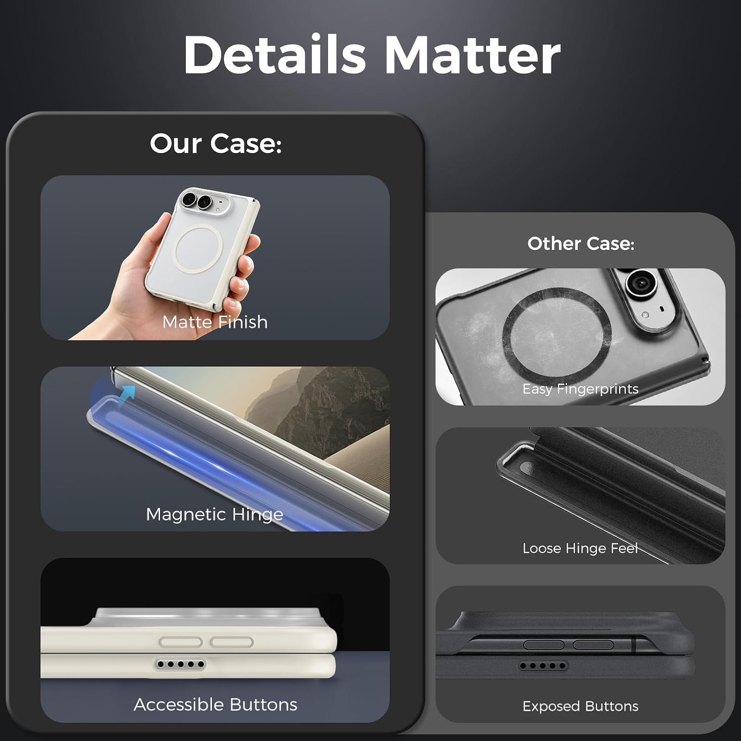 Thumbnail 6 de Goton ZHYT iPhone Duo Case for MagSafe, Cream, Slim Foldable Design