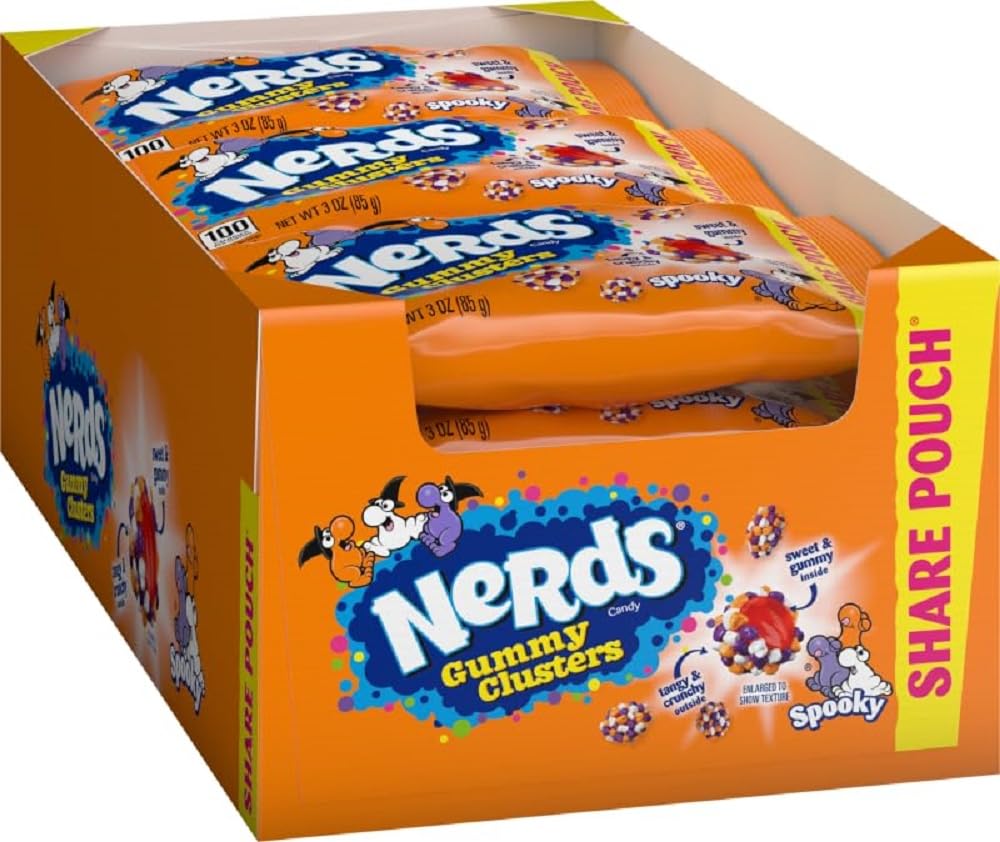 Detalle de Nerds Spooky Gummy Clusters Halloween Candy, 3 oz, 12 Count