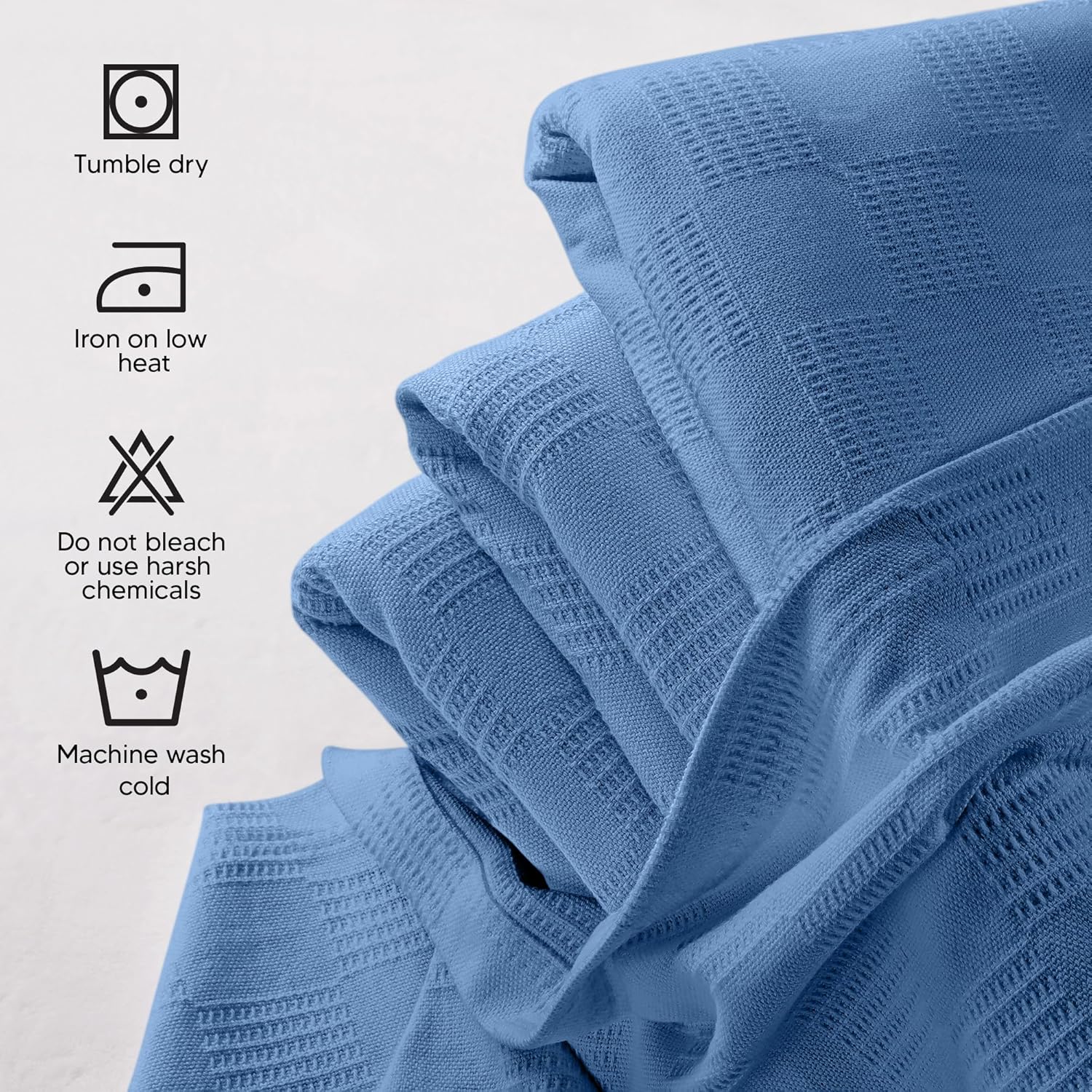 Detalle 1 de Utopia Bedding koc bawełniany 228 × 228 cm, 350 g/m², Wedgewood