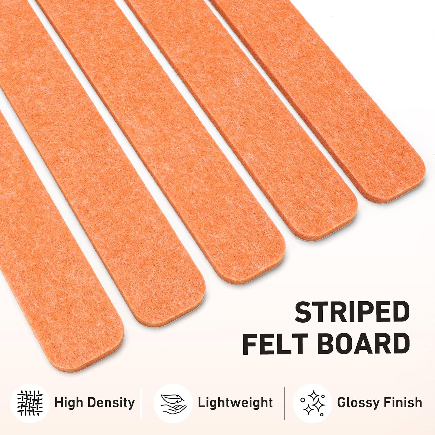 Detalle de HAUTOCO HT218CB Felt Bulletin Board Strips, 5-Pack, Sunset Yellow