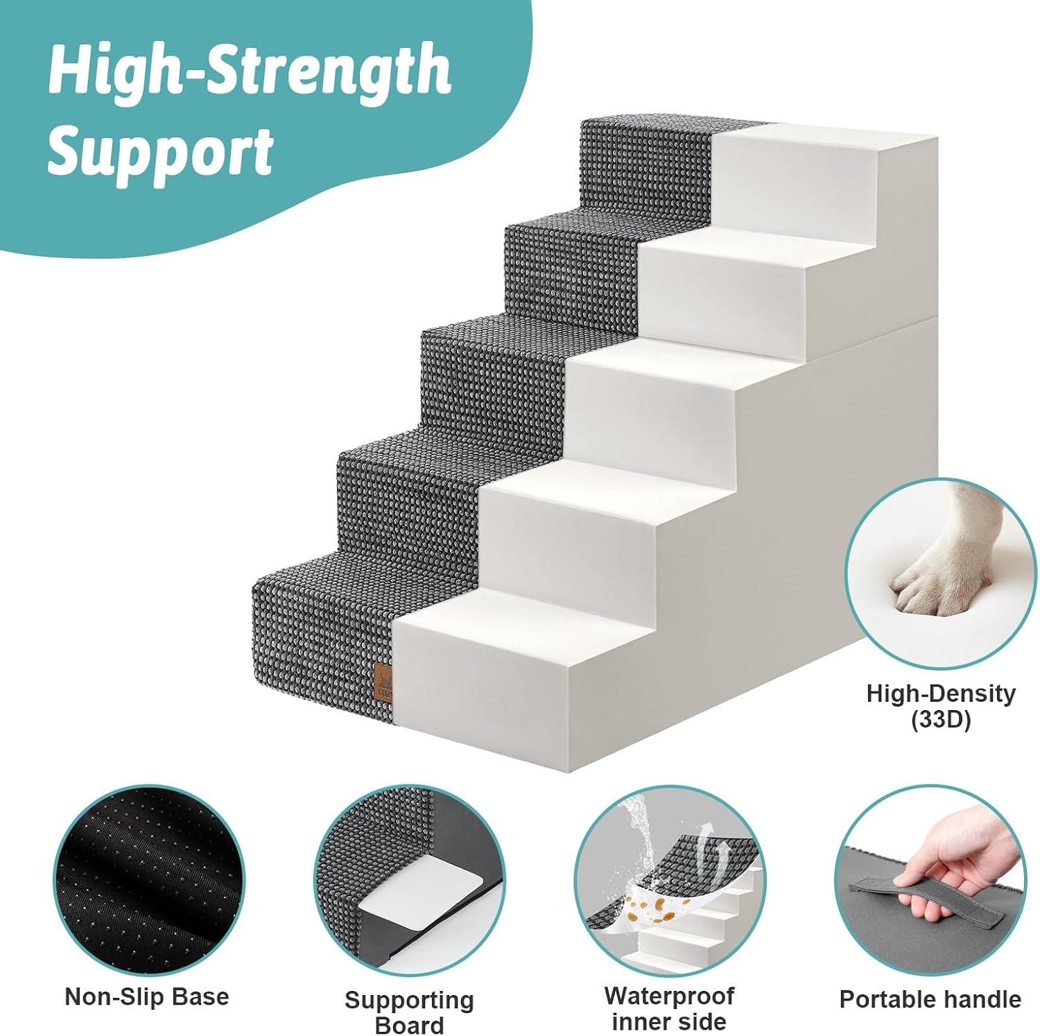 Thumbnail 4 de COZY KISS Wide Dog Stairs for Small Dogs