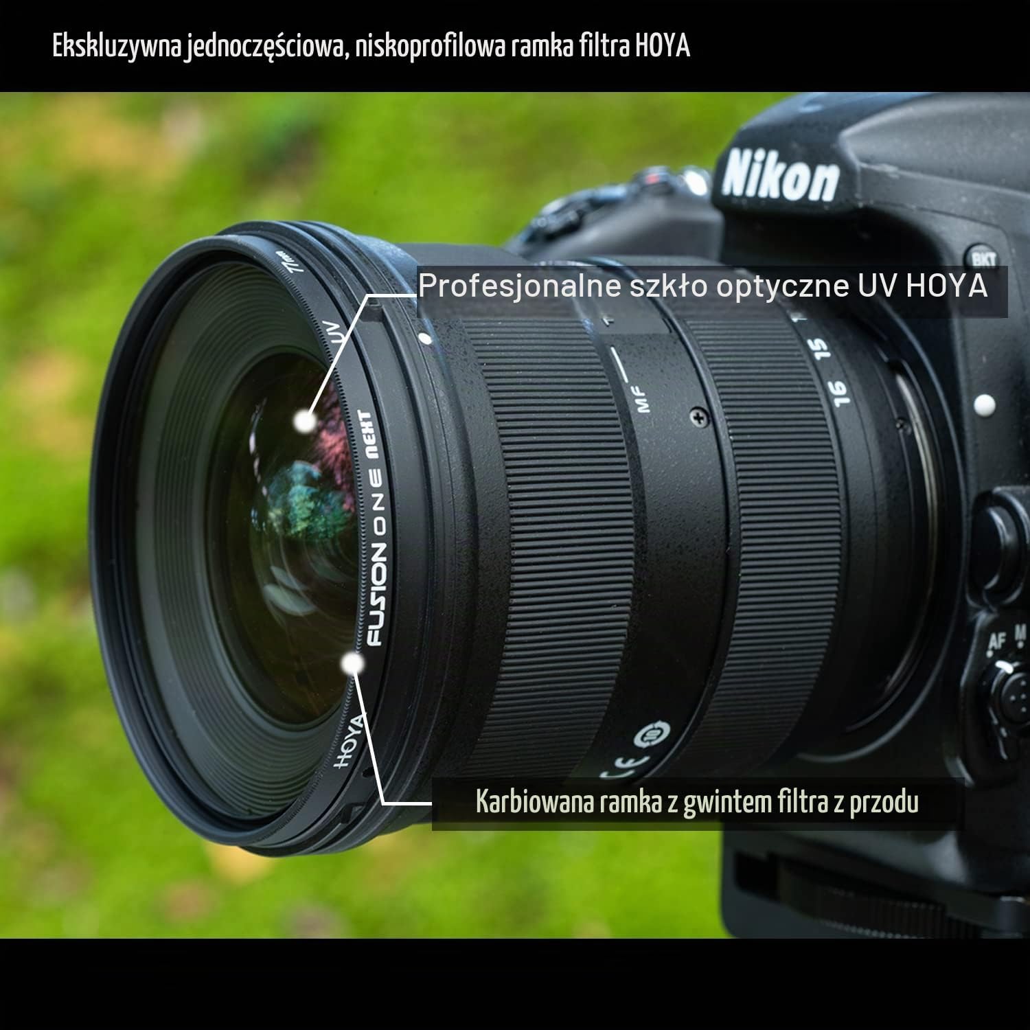 Detalle de HOYA FUSION One Next filtr UV 43 mm z 18-warstwową powłoką