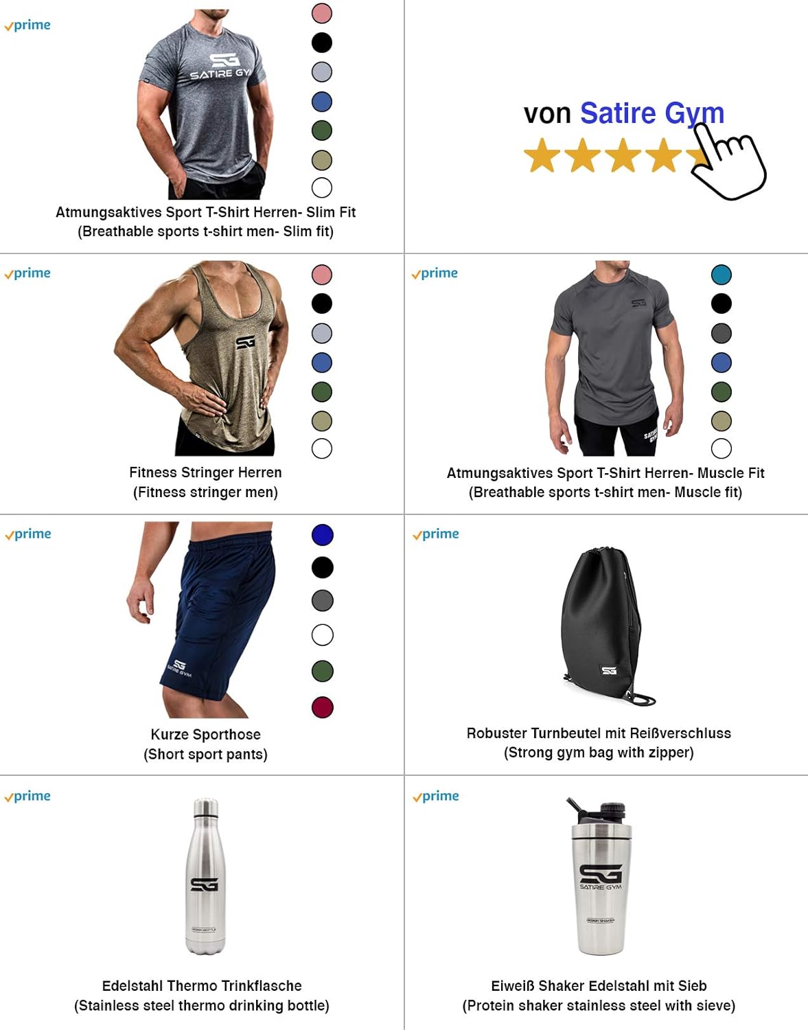 Thumbnail 6 de Satire Gym débardeur de fitness homme à séchage rapide (tank top sans manches)