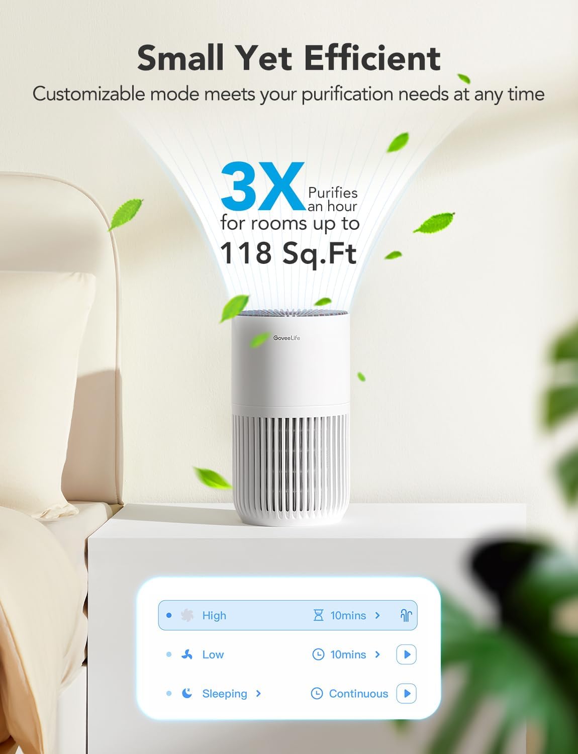 Thumbnail 3 de GoveeLife mini air purifier for bedrooms