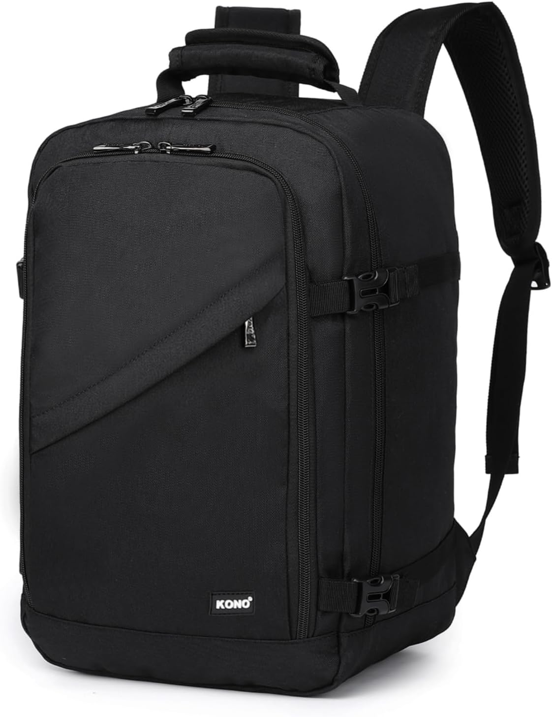 Detalle de KONO Kabinentasche 40 x 20 x 25 cm für Ryanair Untersitz – 20L, schwarz