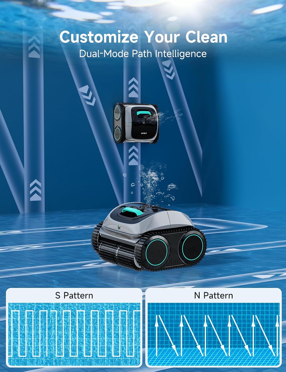 Thumbnail 3 de WYBOT C1 Robotic Pool Vacuum: 4-in-1 Cordless Cleaner for Inground & Above Ground Pools