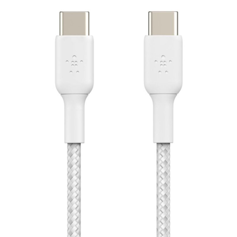 Detalle 2 de Cable USB-C Belkin CAB004BT2MWH 60W 2 m blanco trenzado