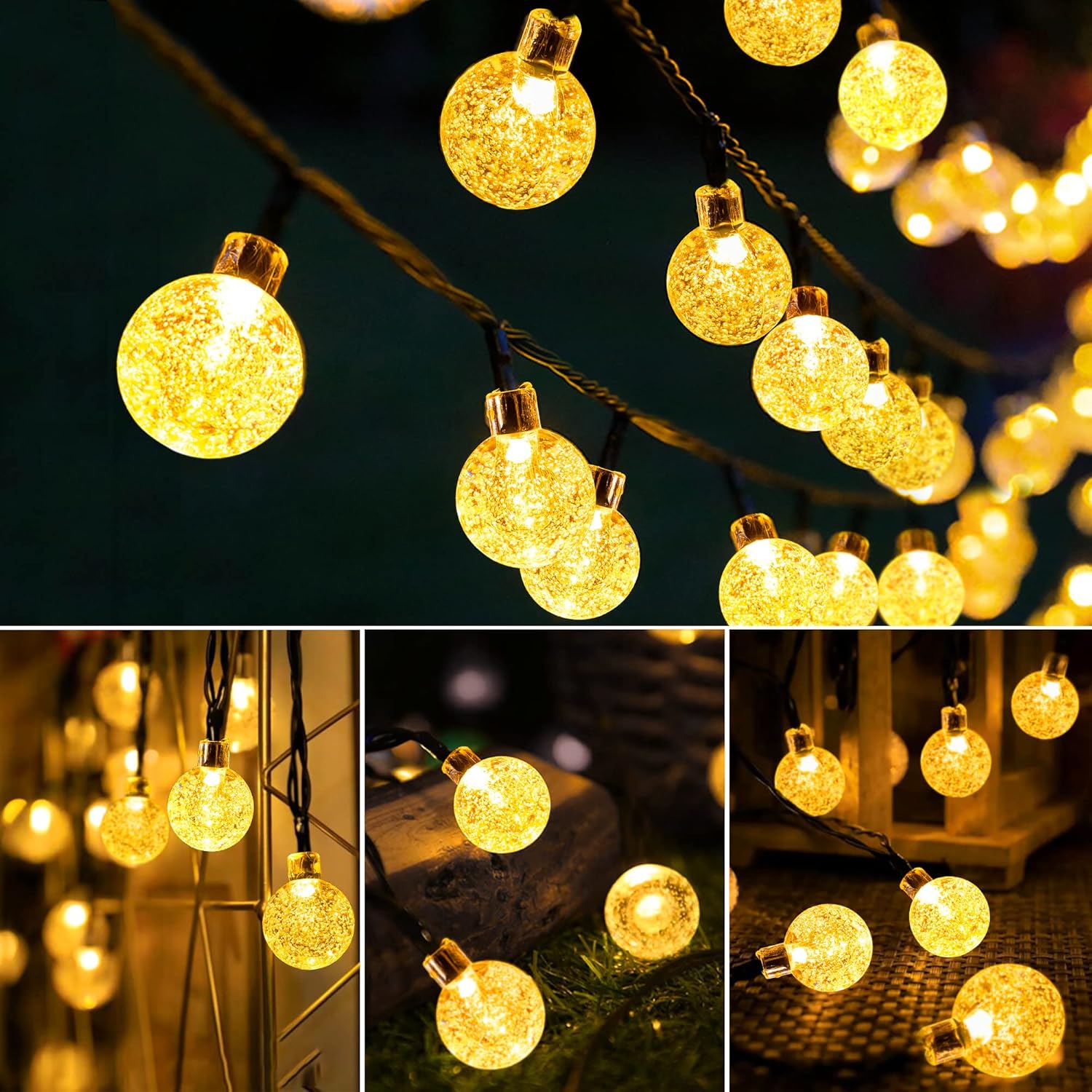 Thumbnail 3 de HALOY Catena Luminosa Esterno Solare 11.5 m con Globo di Cristallo 60 LED IP65