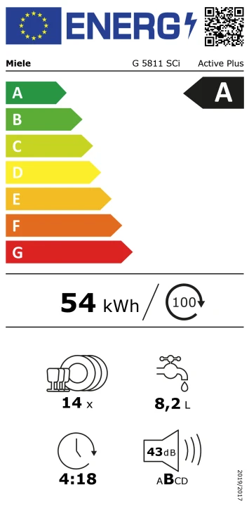 Thumbnail 7 de Miele G 5811 SCi Active Plus teilintegrierte Spülmaschine (Weiß)