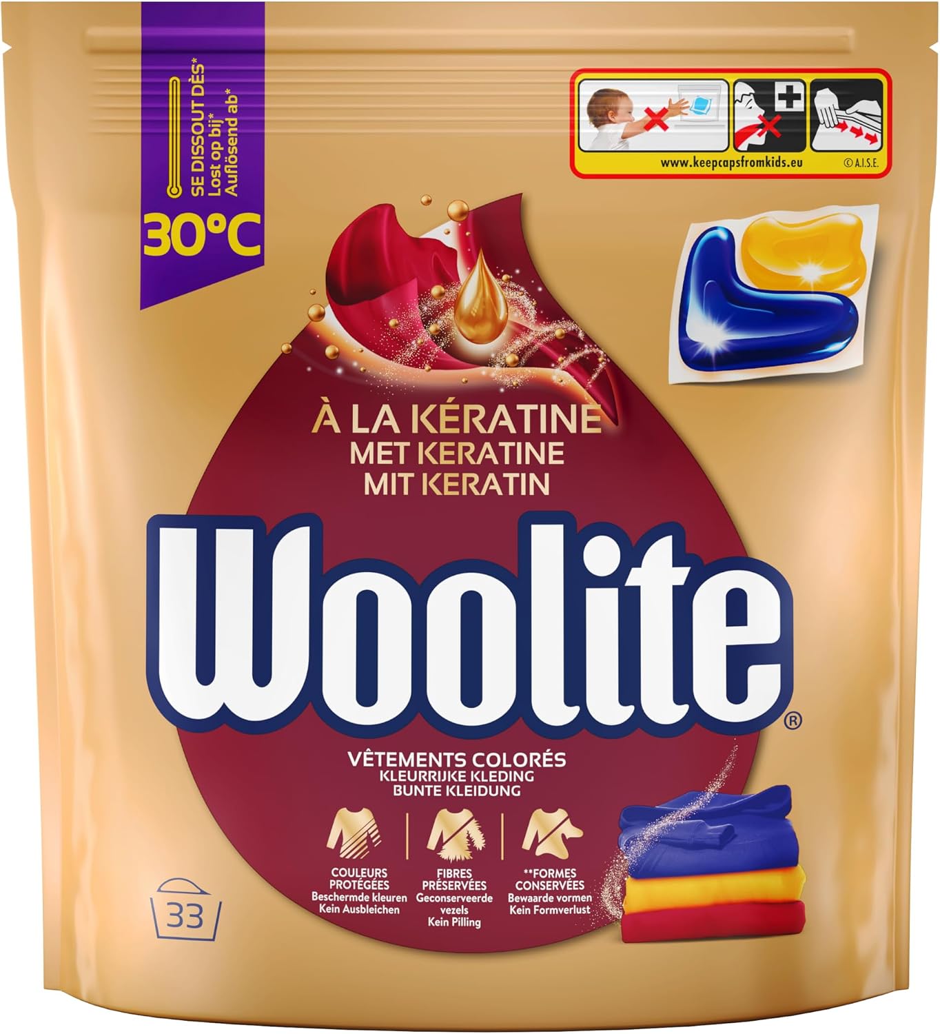 Woolite Capsules Vêtements Colorés x33