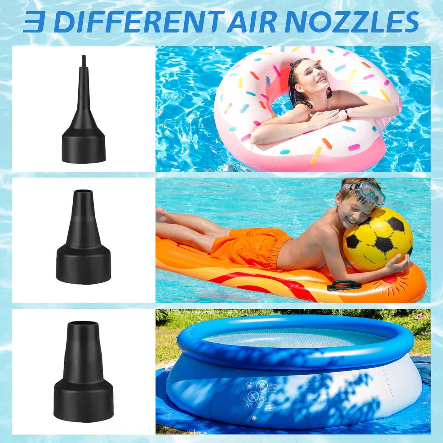 Thumbnail 4 de Jsdoin Elektrische Luftpumpe 2-in-1 für Luftmatratze