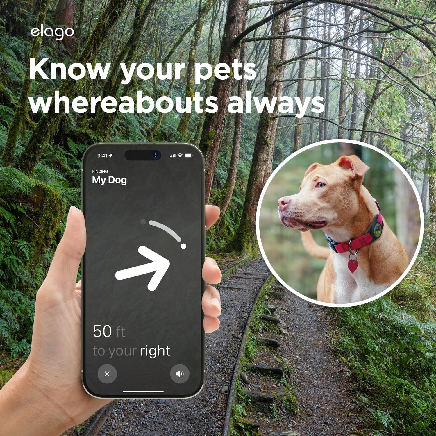 Thumbnail 5 de elago Coque W5 pour collier avec mousqueton — étui de suivi compatible Apple AirTag (1re/2e génération), noir