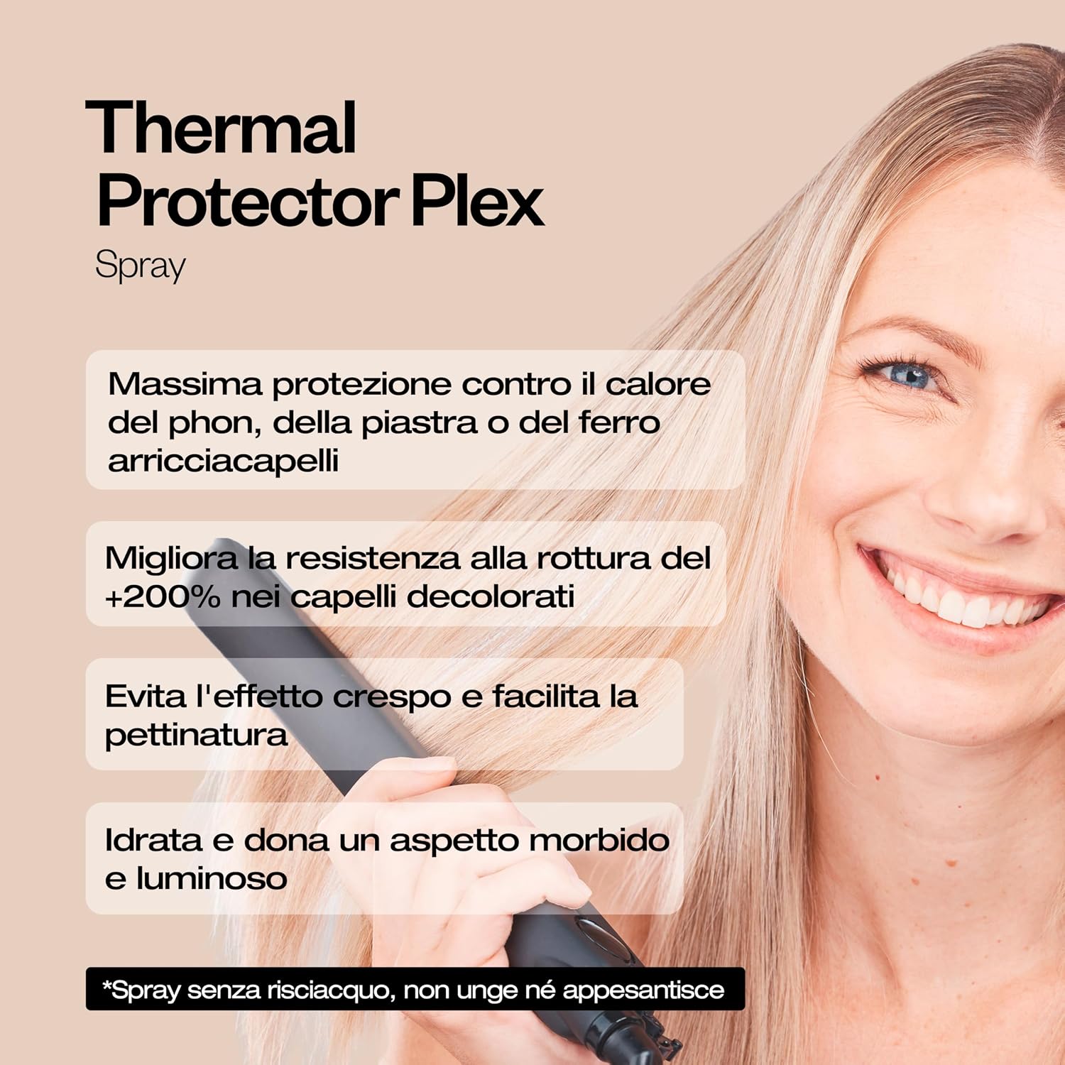 Detalle 2 de abril et nature - Protettore Termico Plex STOP Rottura, protezione termica senza risciacquo per capelli secchi e/o danneggiati