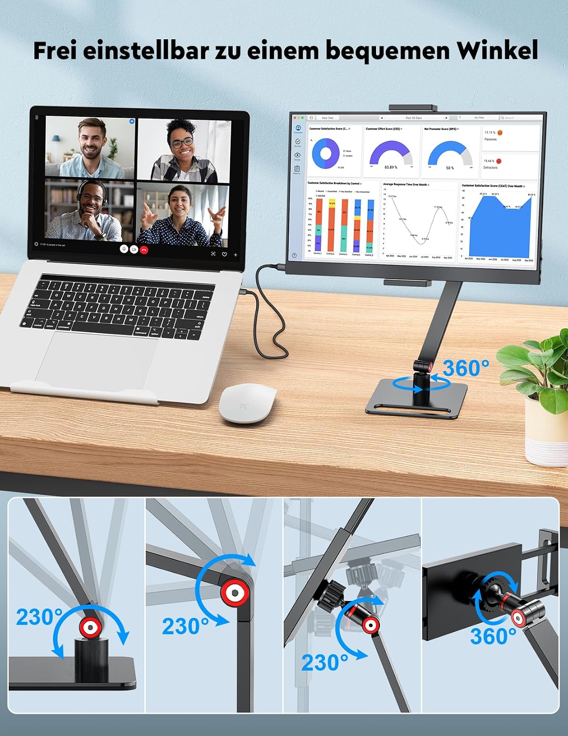 Detalle de MAGICRAVEN Tragbarer Monitor 15,6" 1080p