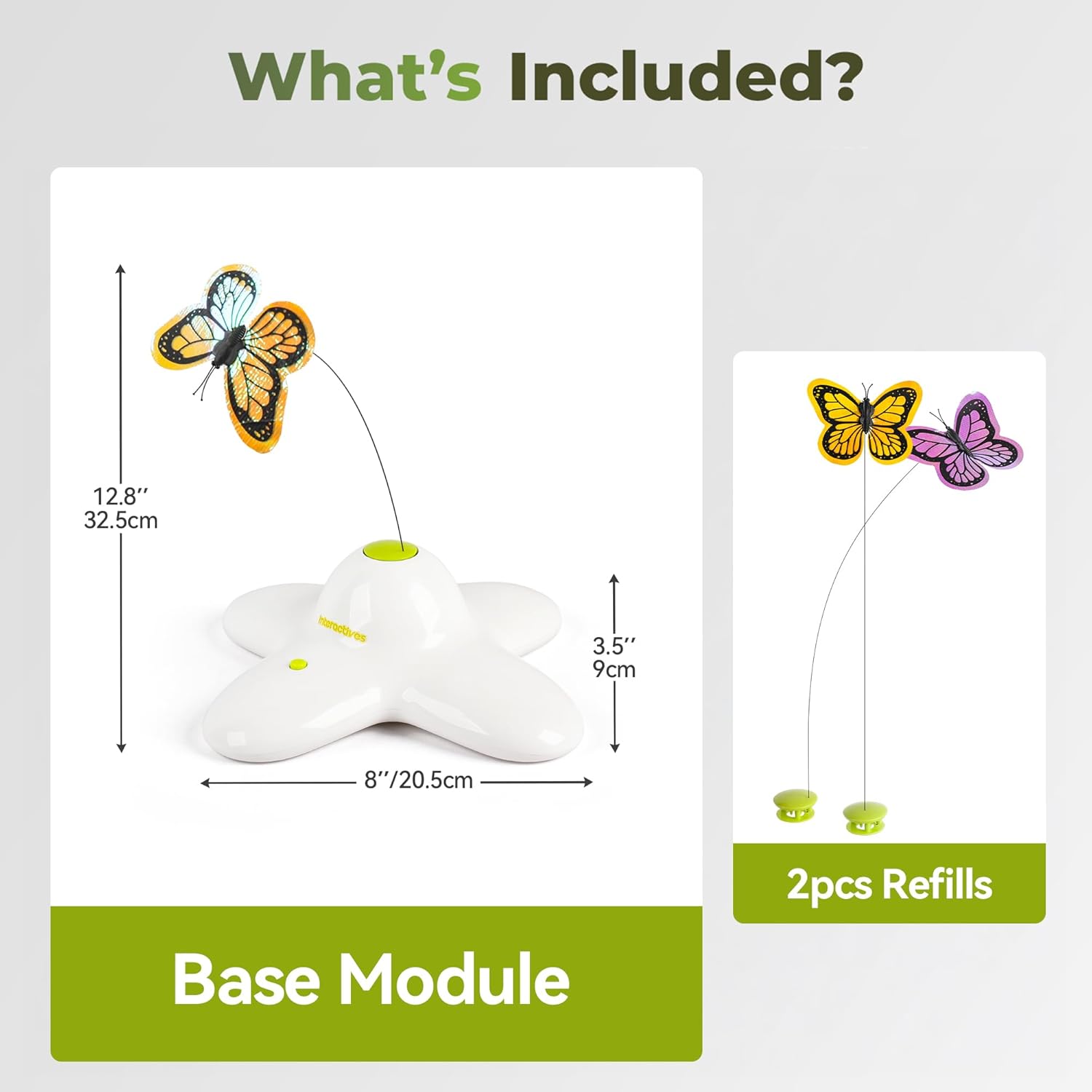 Detalle de ALL FOR PAWS interactive butterfly cat toy (flutter bug) with 360° rotation