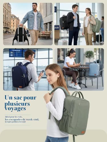 Detalle de Lossga Sac à Dos Voyage Cabine 40x30x20 – bagage cabine Ryanair (Under-seat)