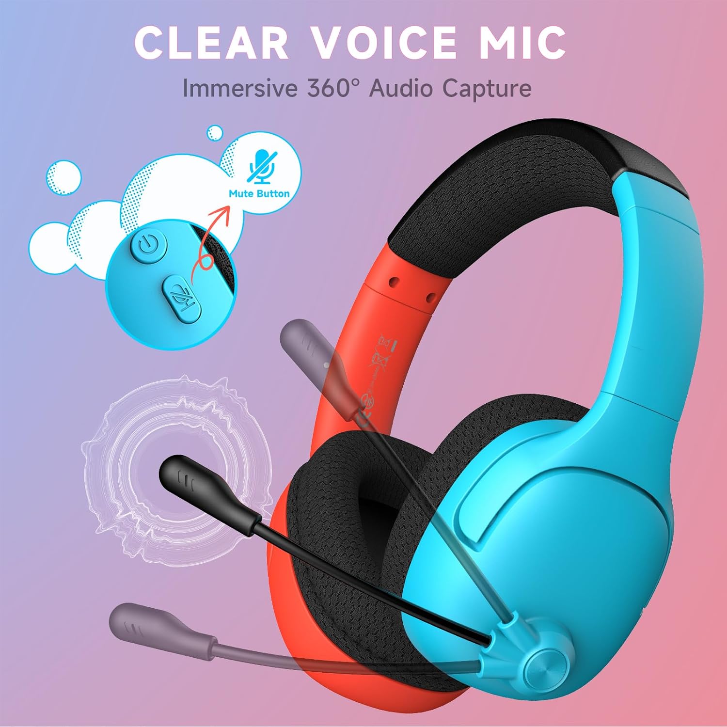 Detalle 2 de Rumoon Wireless Gaming Headset for Nintendo Switch