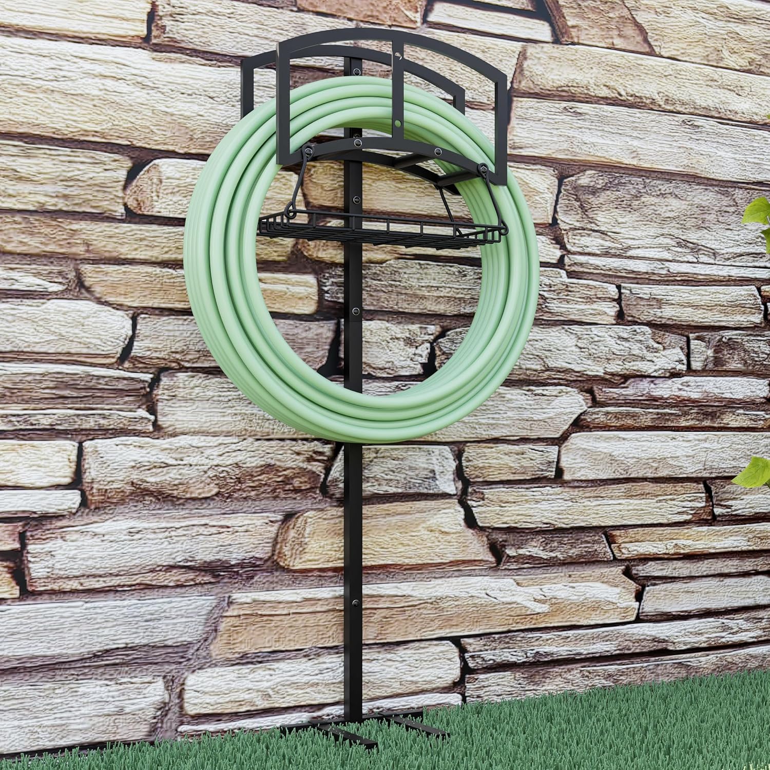 Thumbnail 6 de CALIDOLA Garden Hose Stand with 4-Point Stability and 150-Foot Reel
