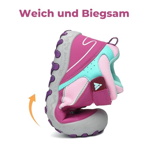 Detalle de Mishansha Kinder Wanderschuhe Violet, Größe 28 EU – Trekking- und Alltagsbegleiter