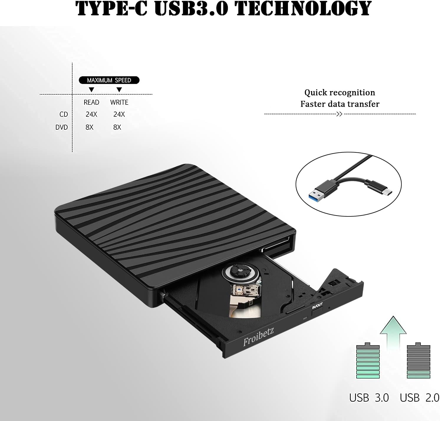 Thumbnail 2 de Froibetz CD DVD Drive USB 3.0