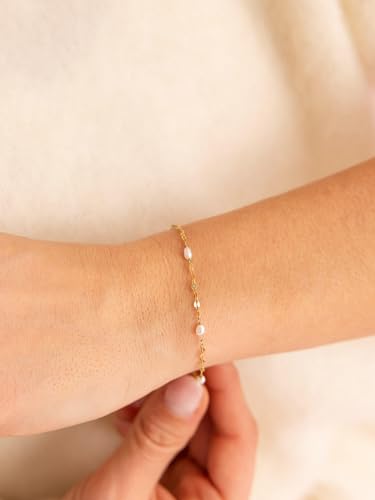 Thumbnail 2 de Purelei Delicate Pearl Armband aus Edelstahl mit Süßwasserperlen, verstellbar