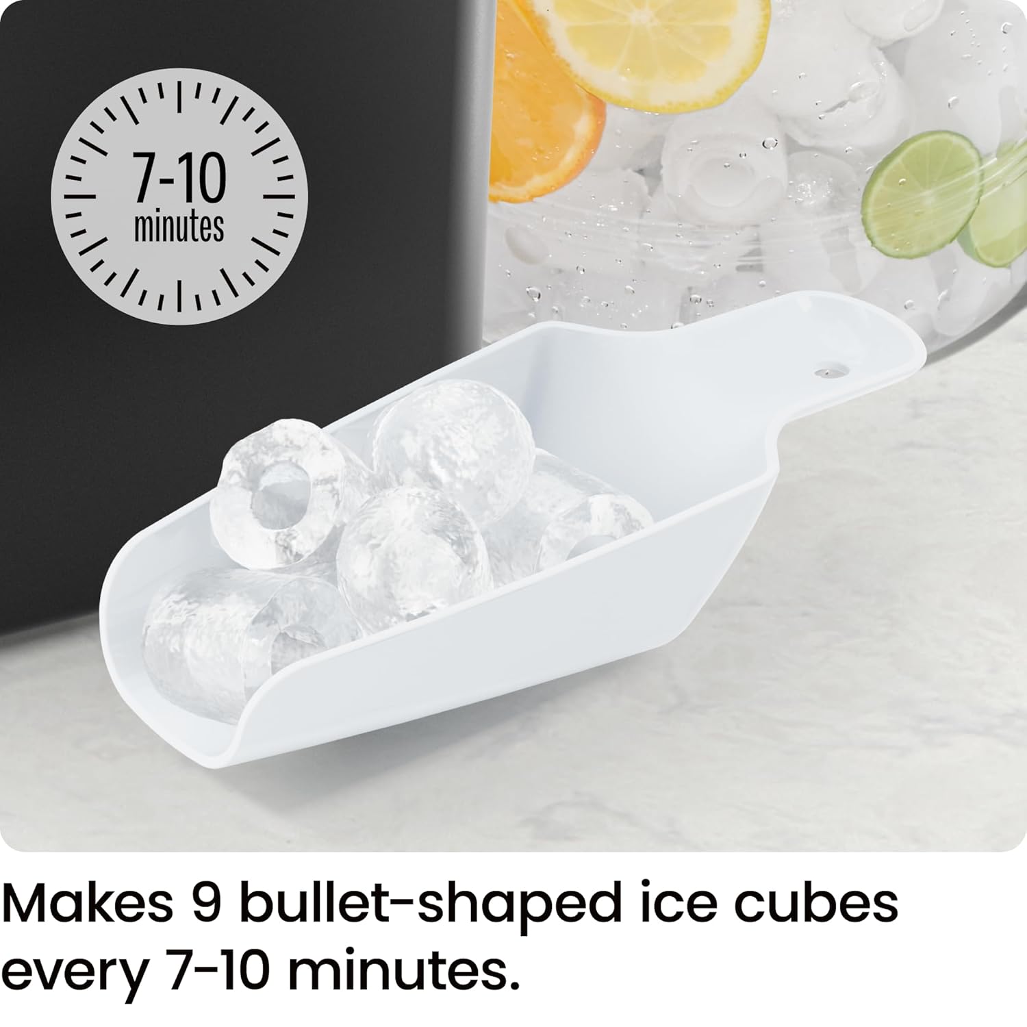 Thumbnail 5 de ICEMAN Dual-Size Countertop Ice Maker (Portable) – Large & Small Ice, Self-Cleaning