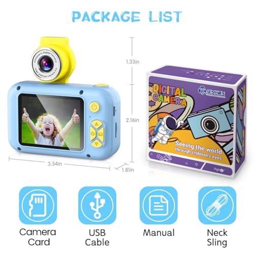 Thumbnail 6 de ARNSSIEN Cámara de Fotos para Niños con Pantalla IPS 2,4" y Lente 180° | Regalo educativo