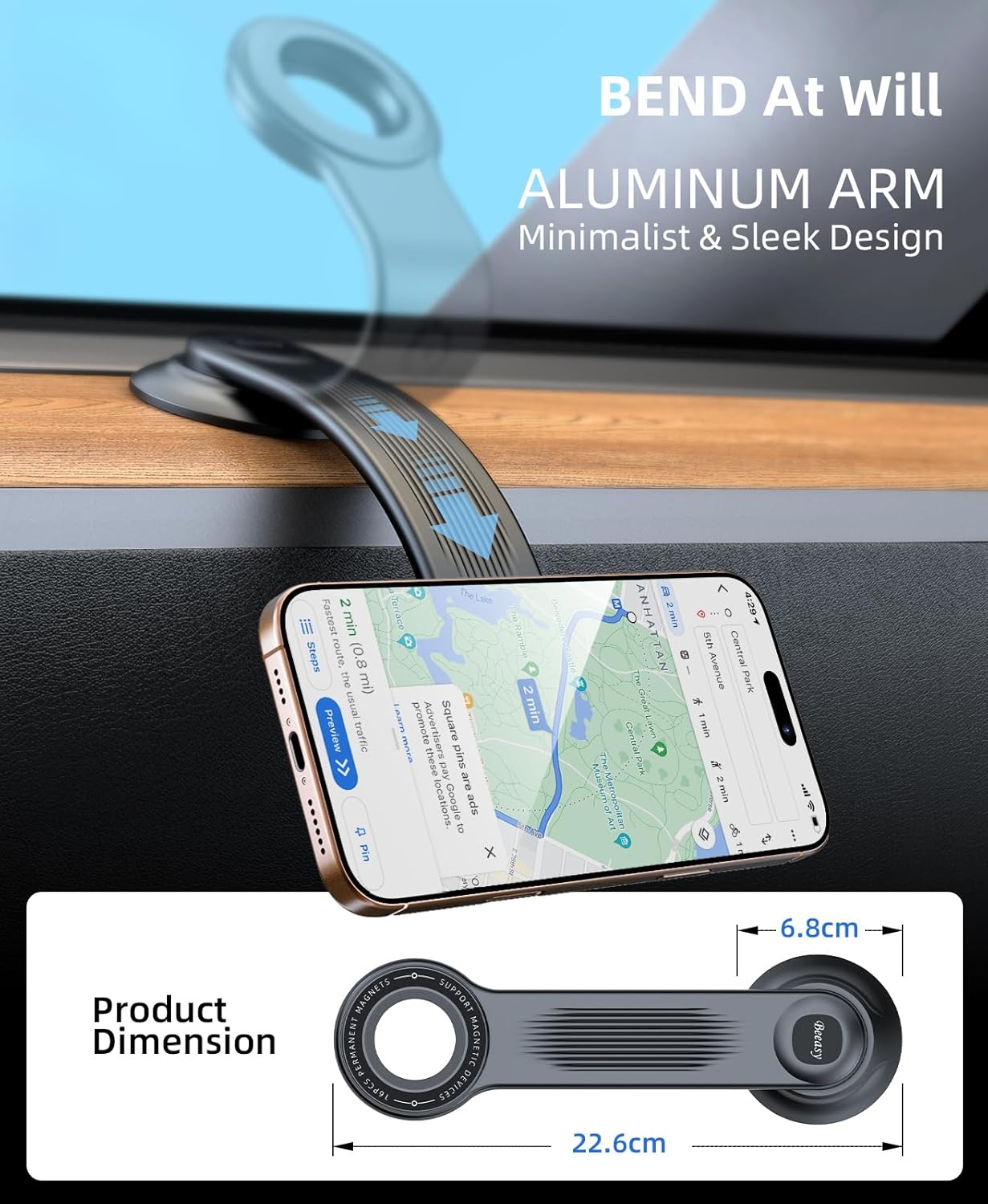 Thumbnail 2 de Beeasy for MagSafe Car Mount 360°