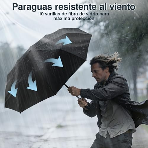 Detalle 1 de ZOMAKE Paraguas plegable antiviento UV 32 cm