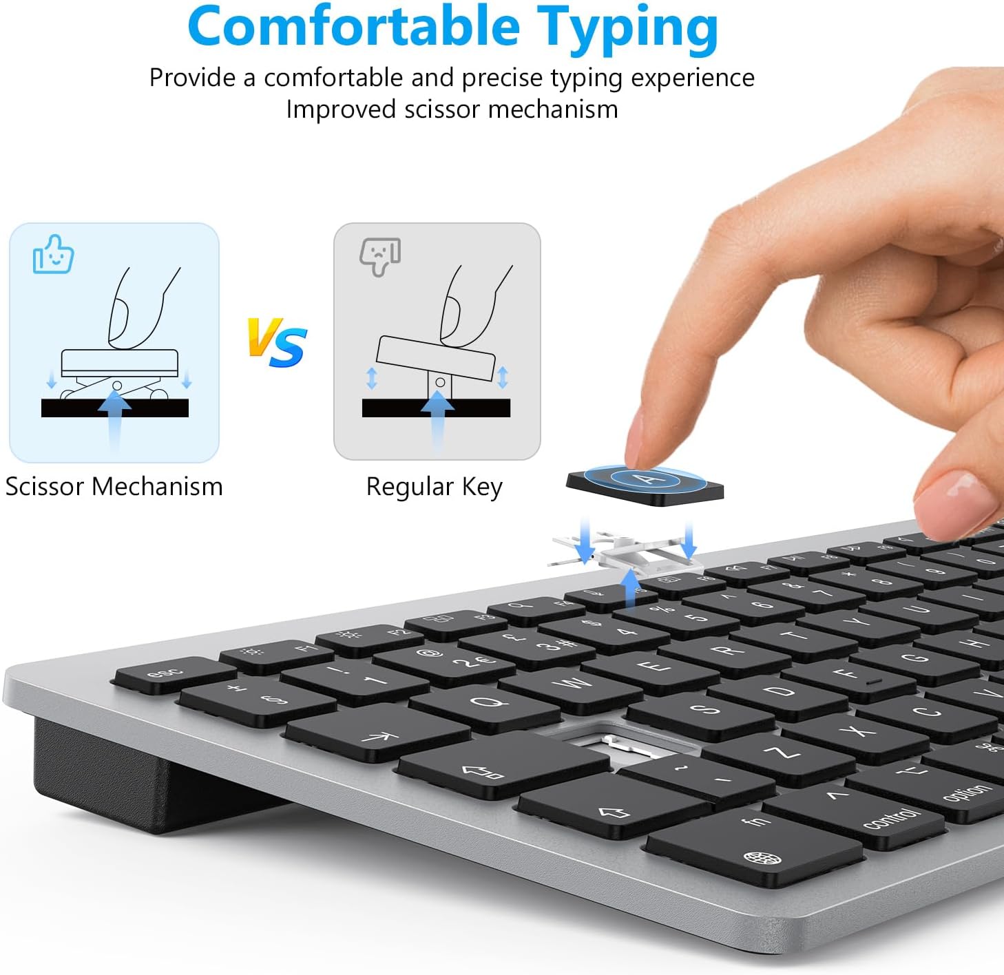 Thumbnail 2 de OMOTON Bluetooth Keyboard for Mac (UK Layout, Space Grey)