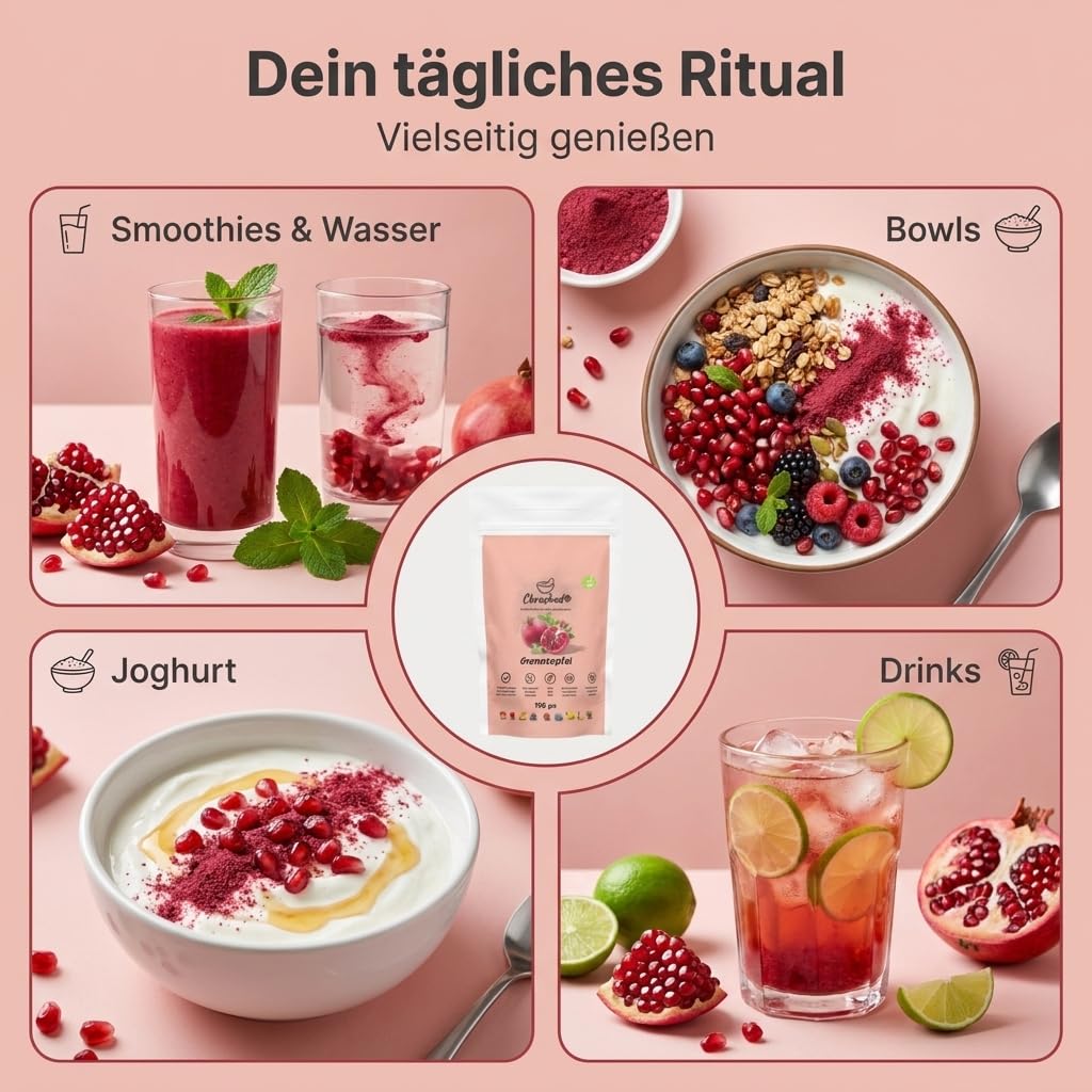Thumbnail 3 de Ckrushed Granatapfel Pulver 100g – Gefriergetrocknetes Granatapfelpulver, vegan, ohne Zusätze