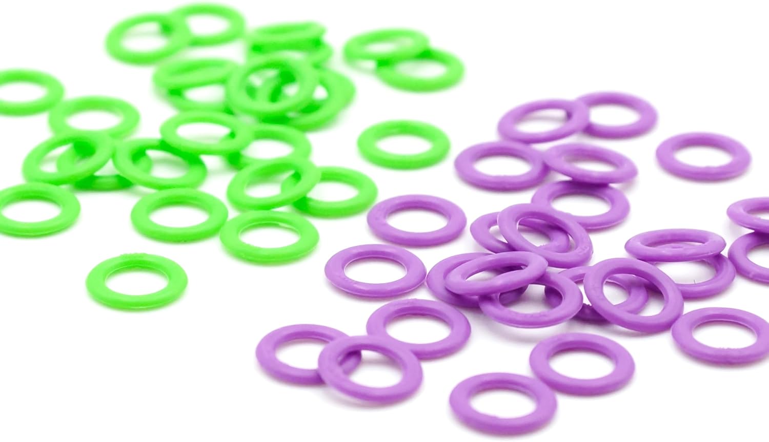 Thumbnail 5 de Clover Soft Stitch Ring Markers Violet/Vert – lots de 10 petits et 20 grands anneaux