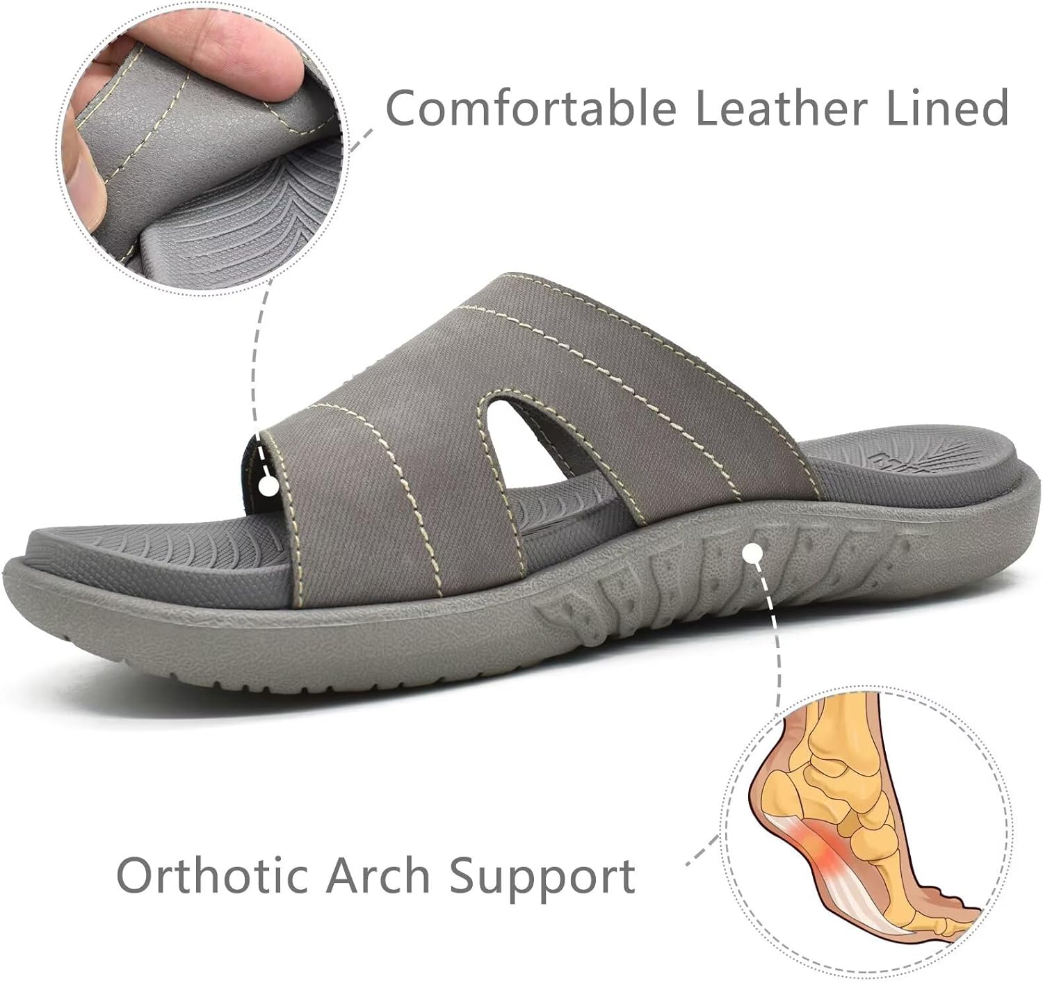 Thumbnail 3 de KuaiLu Women’s Fashion Orthotic Slides with Arch Support & Memory Foam Footbed
