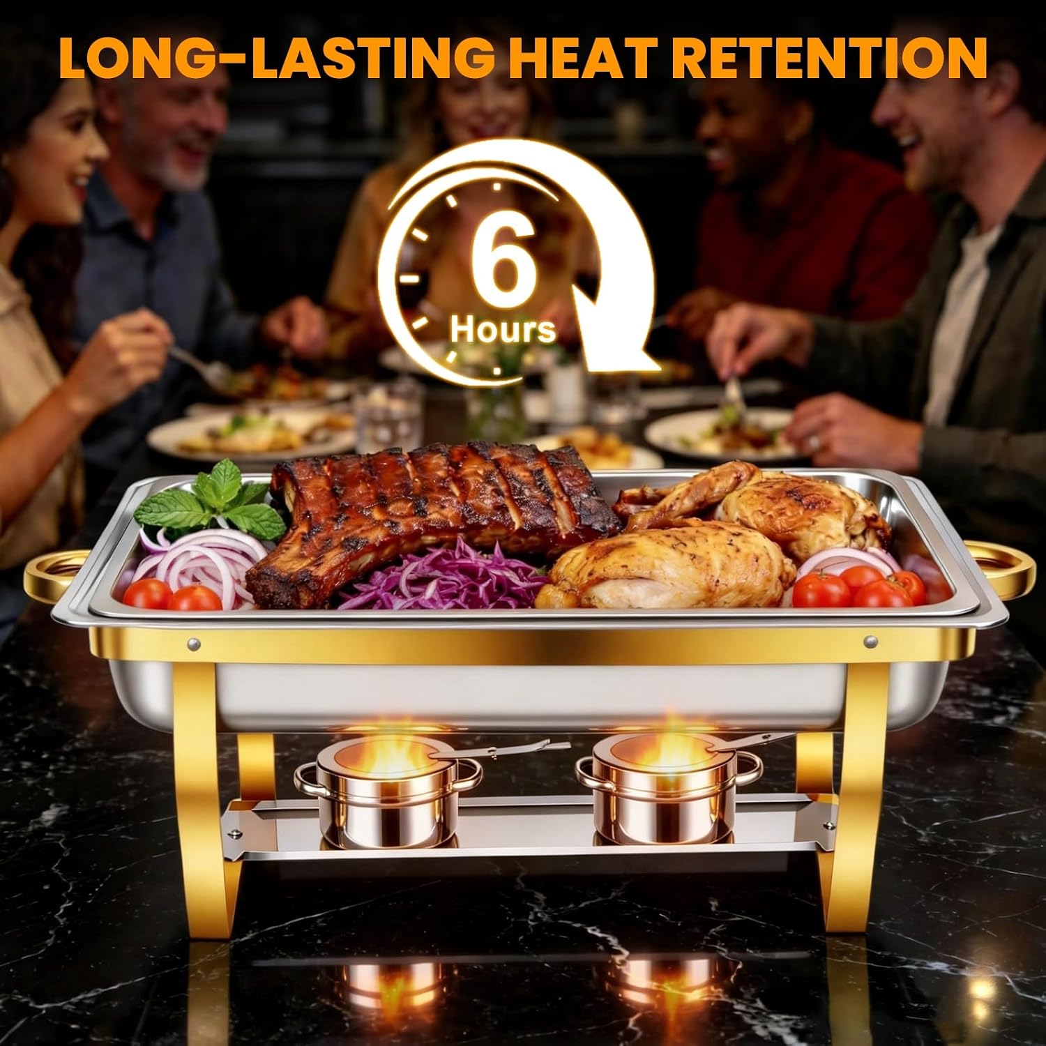 Detalle de POWERFUEL Chafing Dish Set, 11QT
