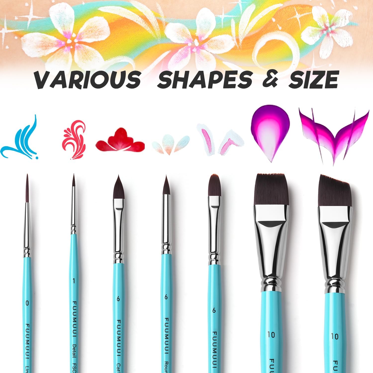 Thumbnail 4 de Fuumuui Face Painting Brush Set 7-Piece