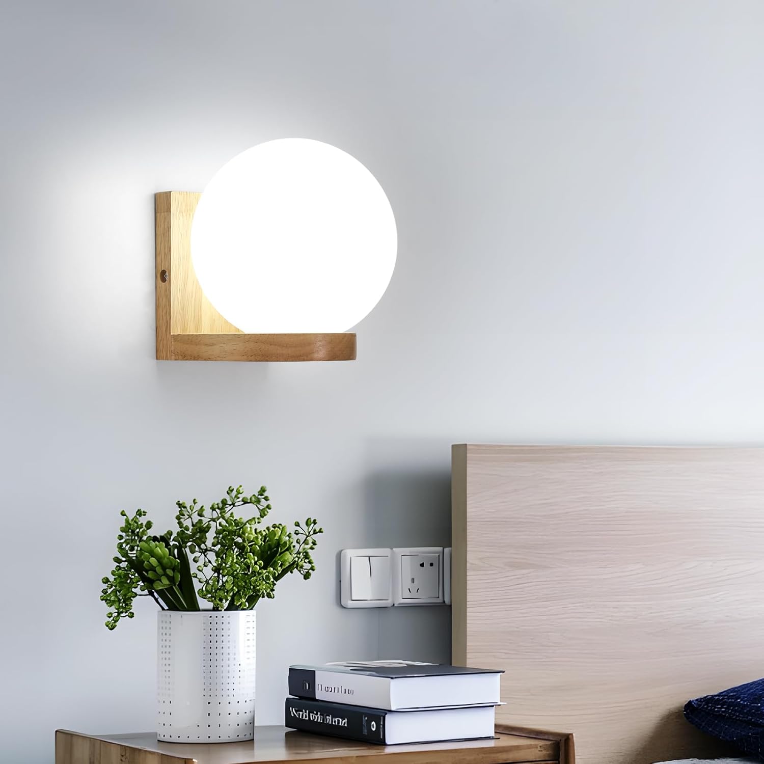 Thumbnail 1 de Mckalen Aplique de Madera para Interior 🛠️ E27 Moderno