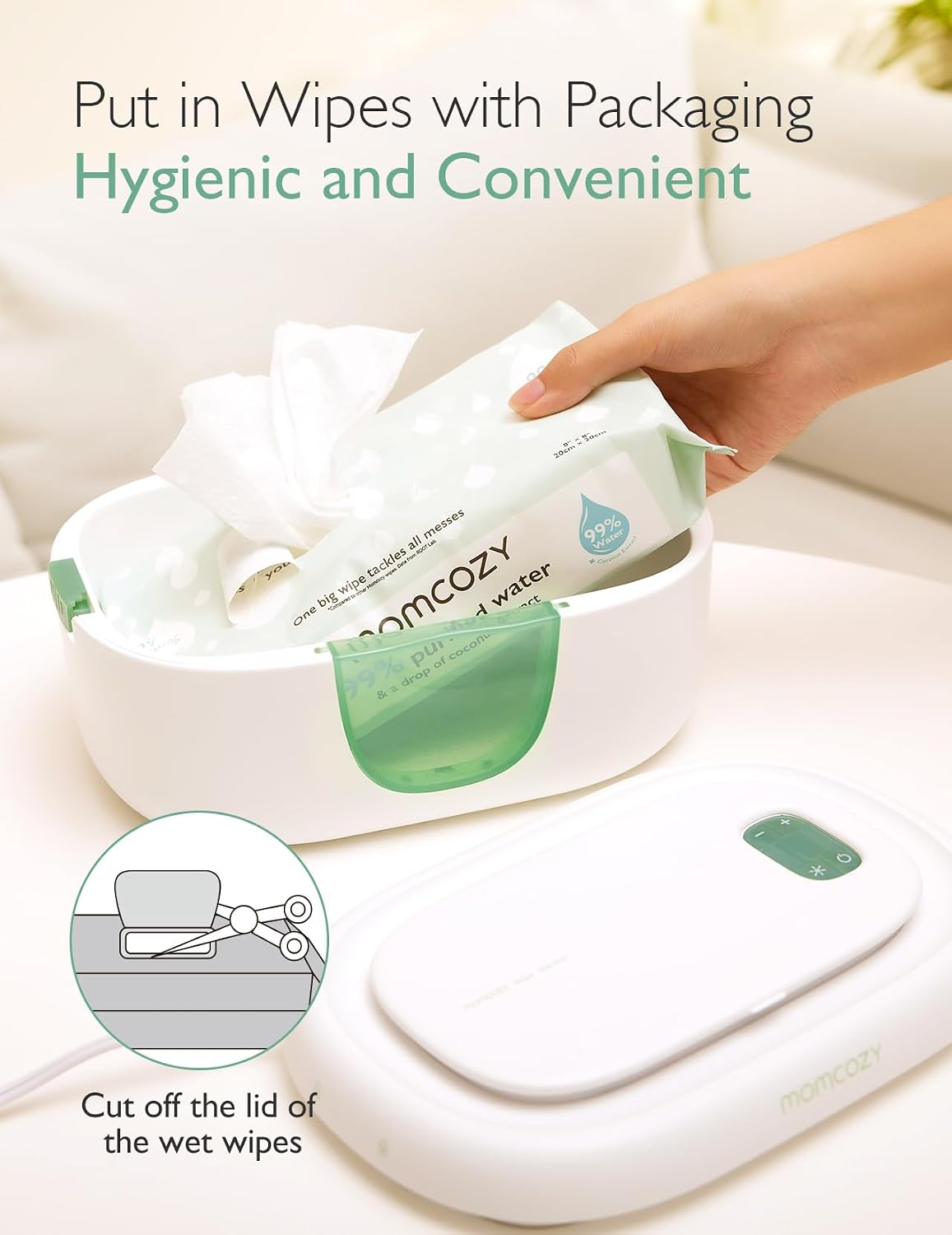 Thumbnail 6 de Momcozy Baby Wipe Warmer with Innovative Spring Design and Night Light